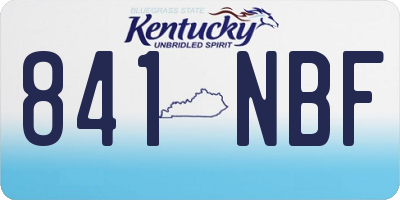 KY license plate 841NBF