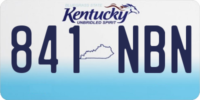 KY license plate 841NBN