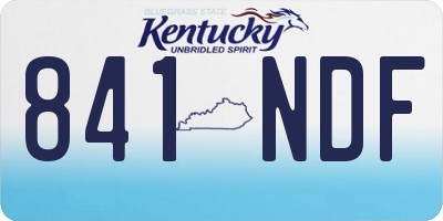 KY license plate 841NDF