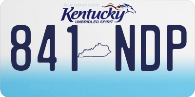 KY license plate 841NDP