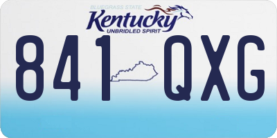 KY license plate 841QXG