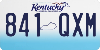 KY license plate 841QXM