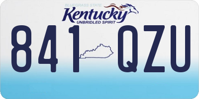 KY license plate 841QZU