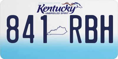 KY license plate 841RBH