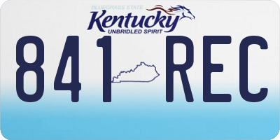 KY license plate 841REC
