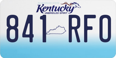 KY license plate 841RFO