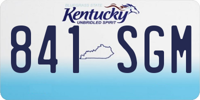 KY license plate 841SGM