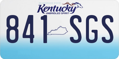 KY license plate 841SGS