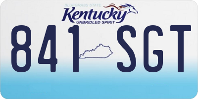 KY license plate 841SGT
