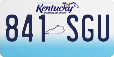 KY license plate 841SGU