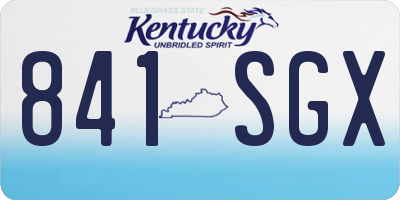 KY license plate 841SGX