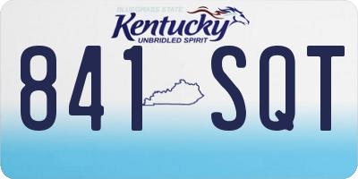 KY license plate 841SQT