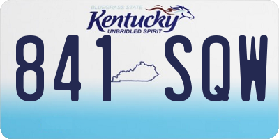 KY license plate 841SQW