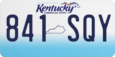 KY license plate 841SQY