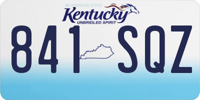 KY license plate 841SQZ