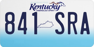 KY license plate 841SRA