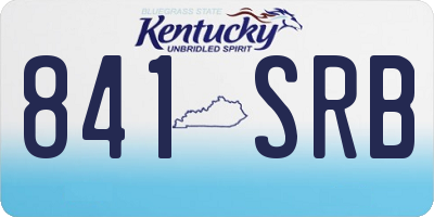 KY license plate 841SRB