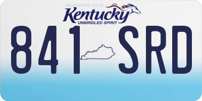KY license plate 841SRD