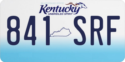 KY license plate 841SRF