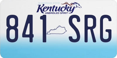 KY license plate 841SRG