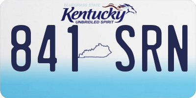 KY license plate 841SRN