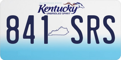 KY license plate 841SRS
