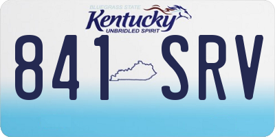 KY license plate 841SRV