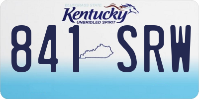 KY license plate 841SRW