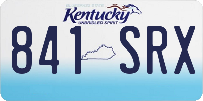 KY license plate 841SRX