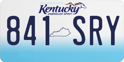KY license plate 841SRY