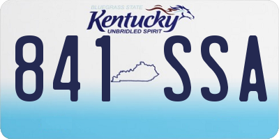 KY license plate 841SSA