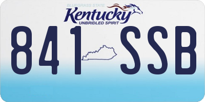 KY license plate 841SSB