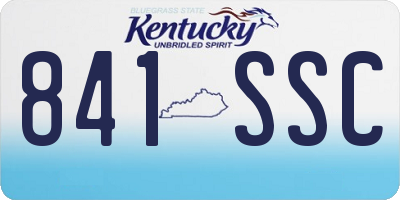 KY license plate 841SSC