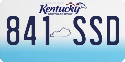KY license plate 841SSD