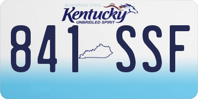 KY license plate 841SSF