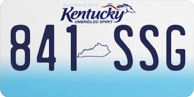 KY license plate 841SSG