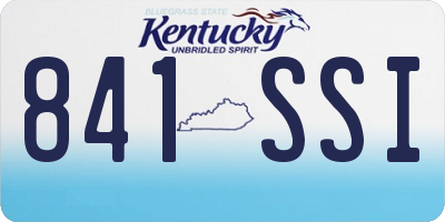KY license plate 841SSI