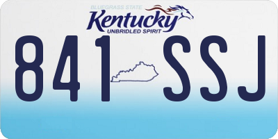 KY license plate 841SSJ