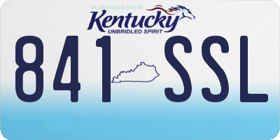 KY license plate 841SSL