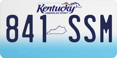 KY license plate 841SSM
