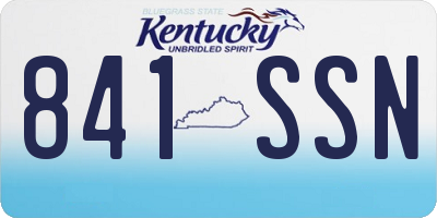 KY license plate 841SSN