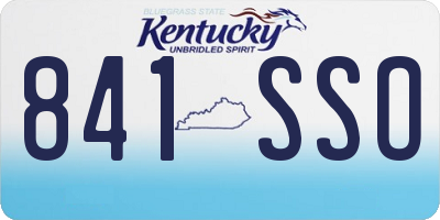 KY license plate 841SSO