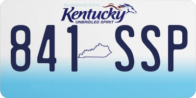 KY license plate 841SSP
