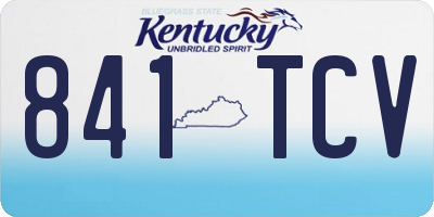 KY license plate 841TCV