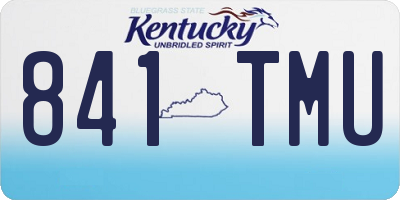 KY license plate 841TMU