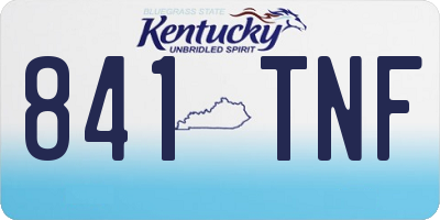 KY license plate 841TNF