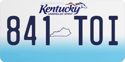 KY license plate 841TOI