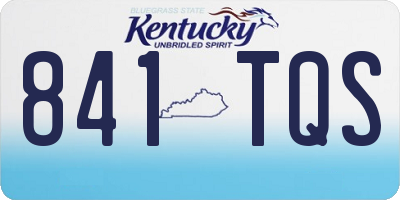 KY license plate 841TQS