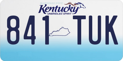 KY license plate 841TUK