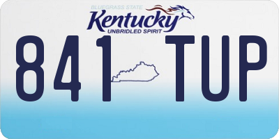 KY license plate 841TUP